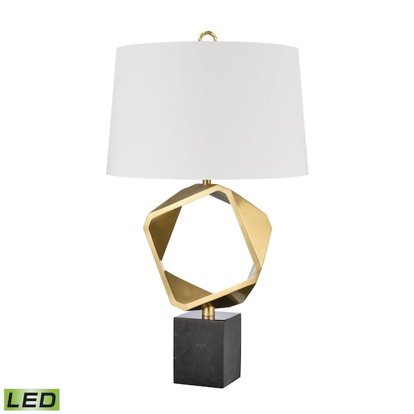 Optical 32'' High 1-Light Table Lamp - Brass - Includes LED Bulb